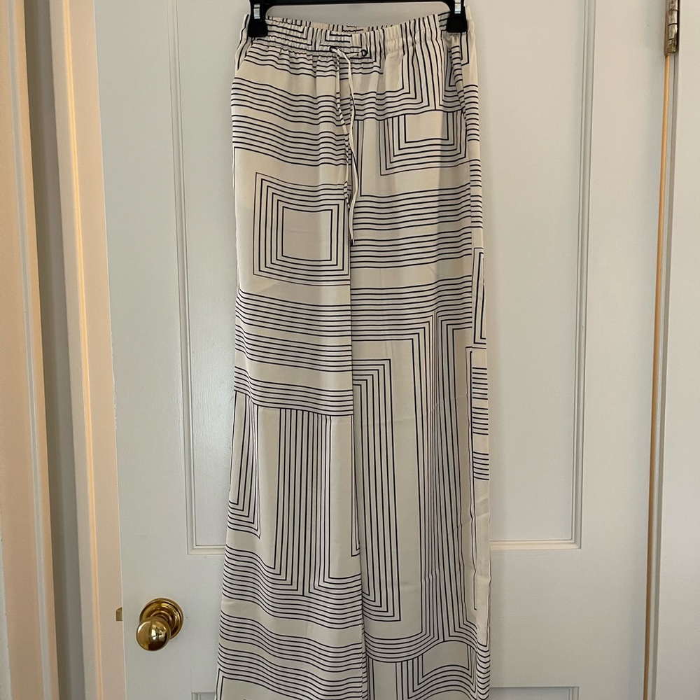 H&M not Toteme Geometric Patterned Wide-Leg Pants XS